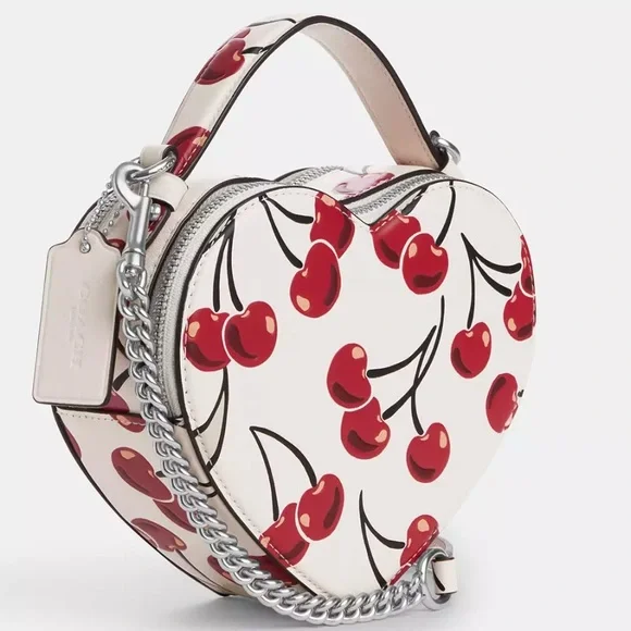 Coach Heart Crossbody Bag With Cherry Print NWT!